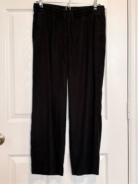 Old Navy Black Drawstring Linen Pants